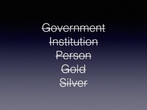 No Government No Gold